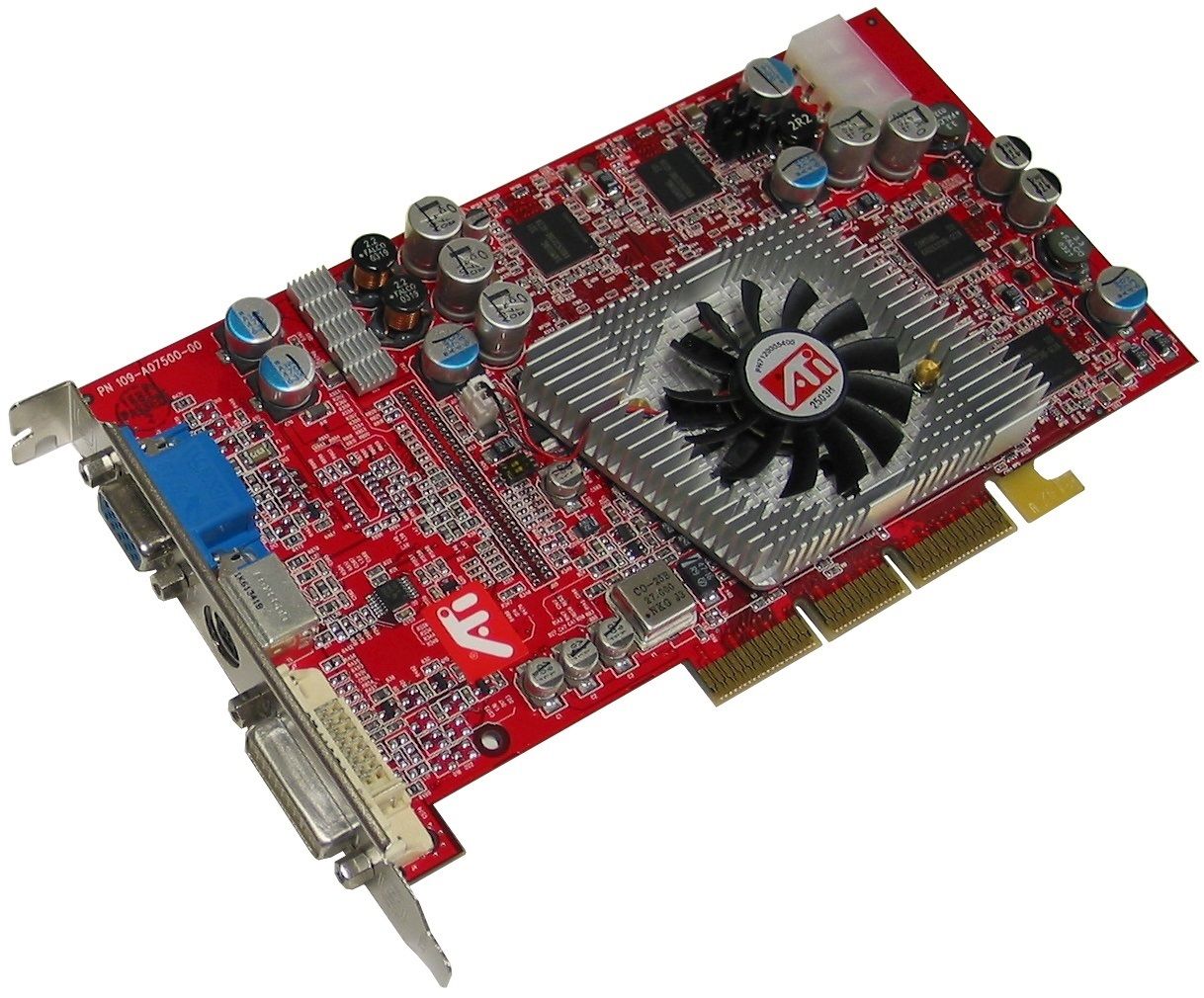 Grafische kaart ATI Radeon 9800 PRO 128MB DDR AGP 8x DVI VGA S-VIDEO RV350 ATI